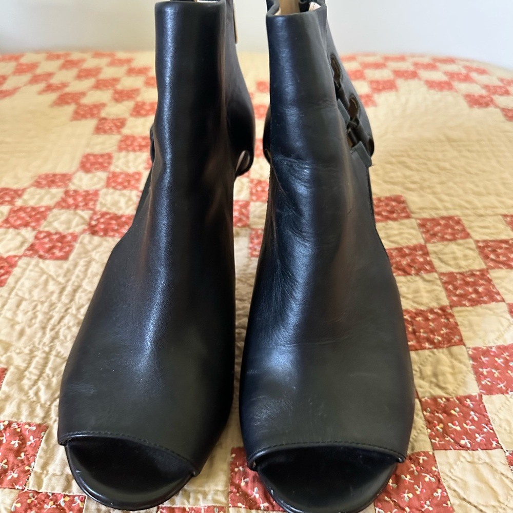 Black Leather Ankle Boots